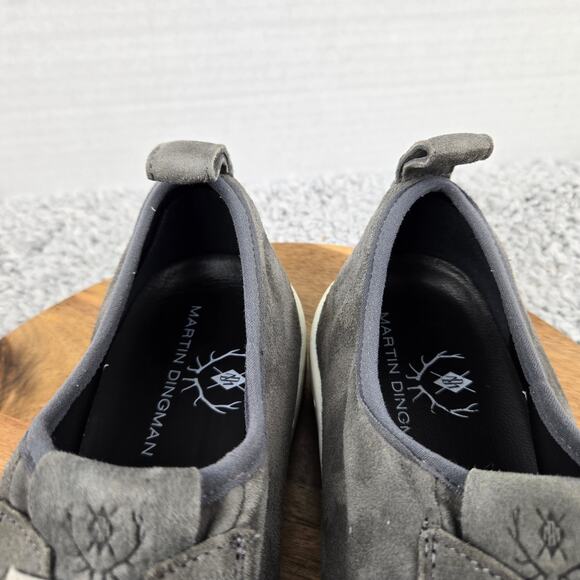 Martin Dingman Mens 9M Cameron Gray Suede Casual Lifestyle Slip On Sneaker - Picture 11 of 12